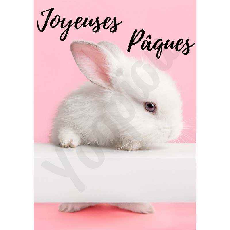 Carte Pâques ''Lapin''