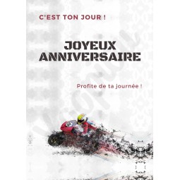 Carte anniversaire ''moto''