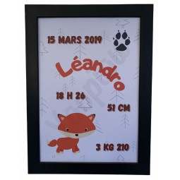 Affiche de naissance ''Renard''