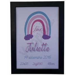 Affiche de naissance ''Arc-en-ciel''