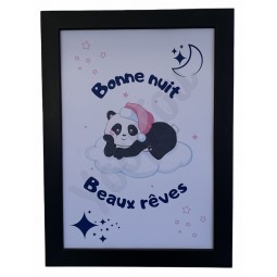 Affiche de décoration ''Bonne nuit Panda''