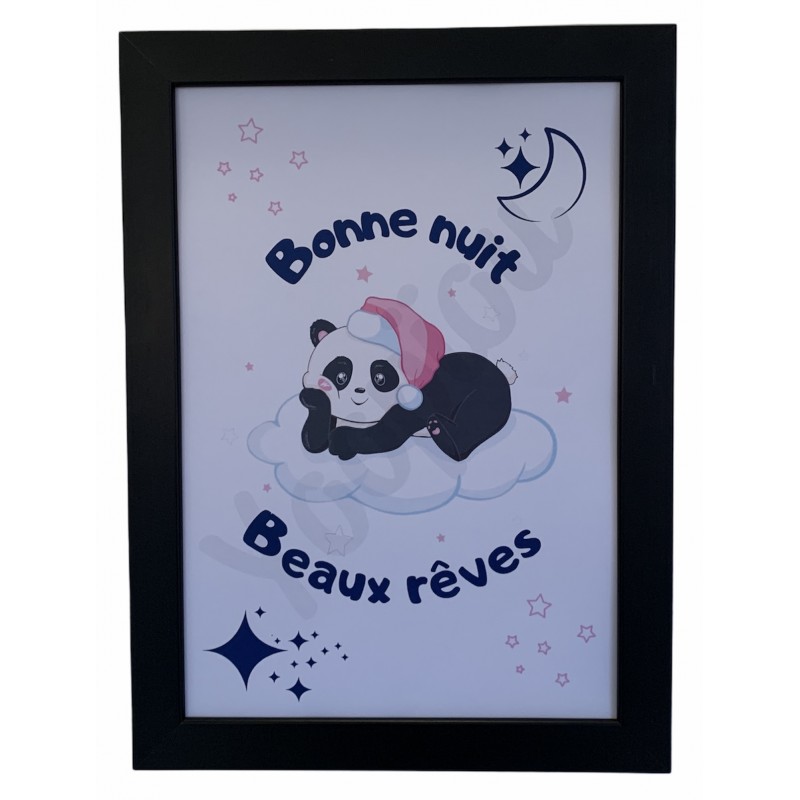 Affiche de décoration ''Bonne nuit Panda''