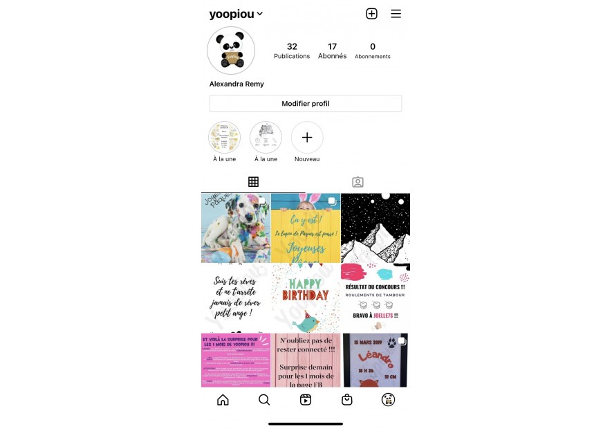 Launch of the Yoopiou Instagram account